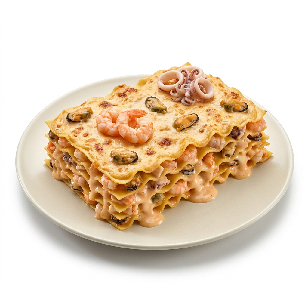 Lasagne mit Fisch und Meeresfrüchten 500 g – tiefgekühlt