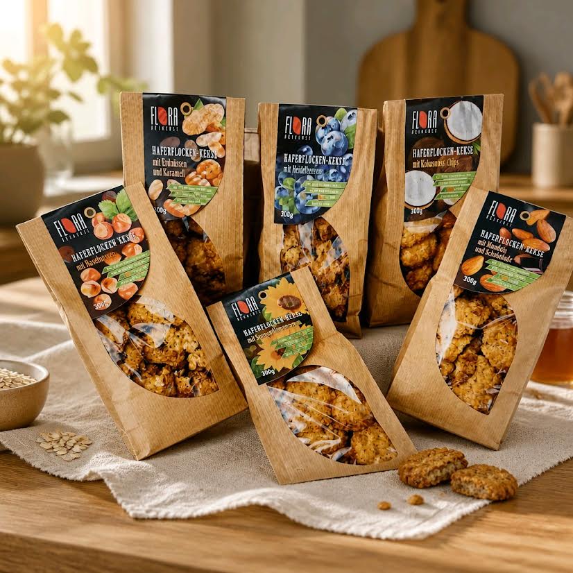 Haferflockenkekse mit Haselnüssen  300g