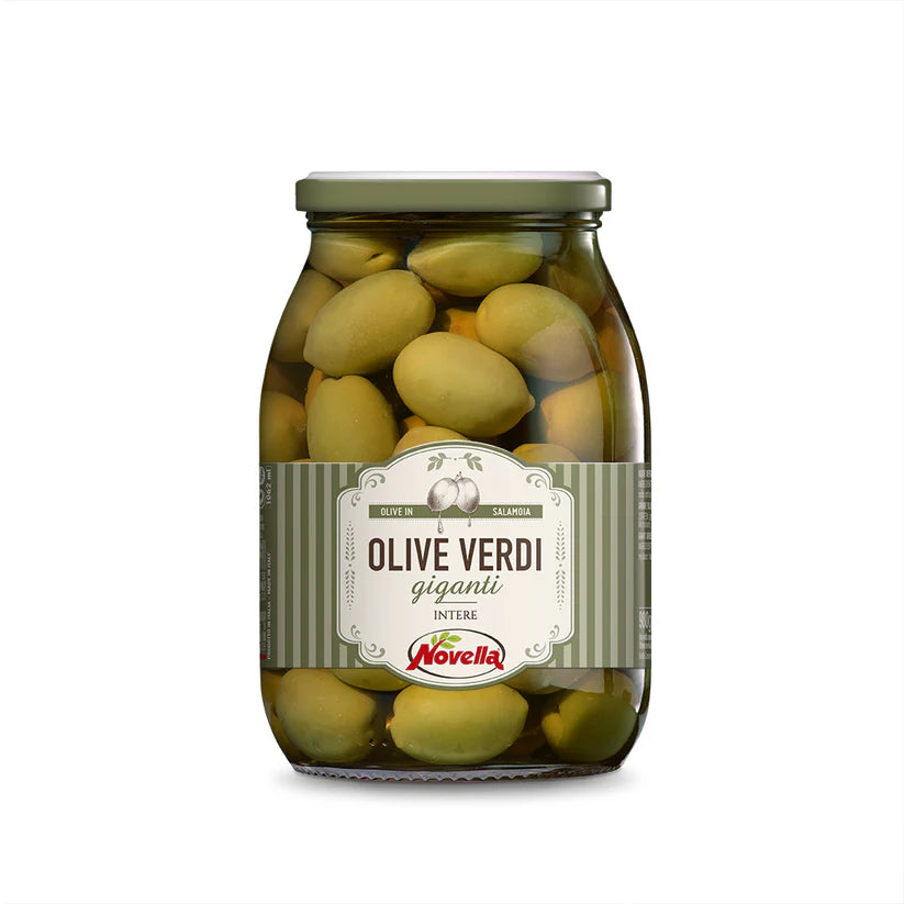 Novella Grüne Oliven Größe mit Stein 950gr.