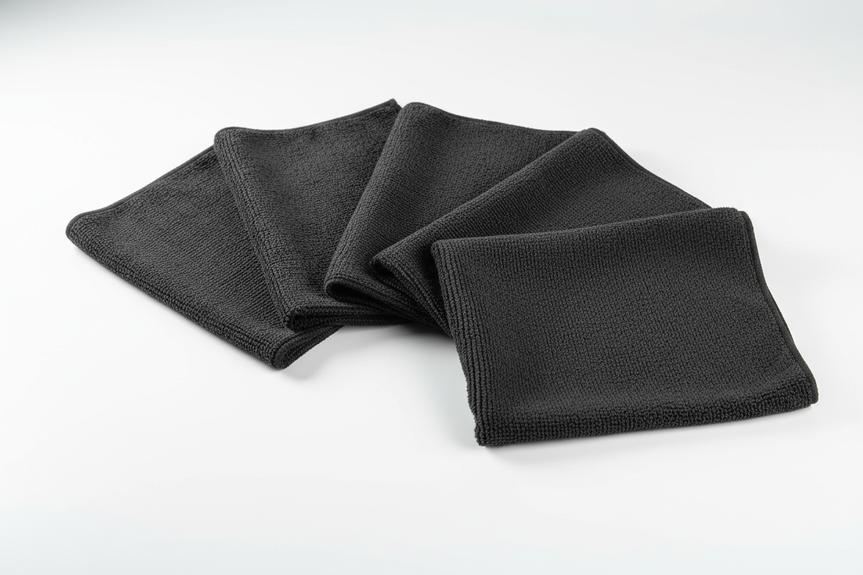Universaltuch Mikrofaser schwarz 32×32 cm – 5er Set