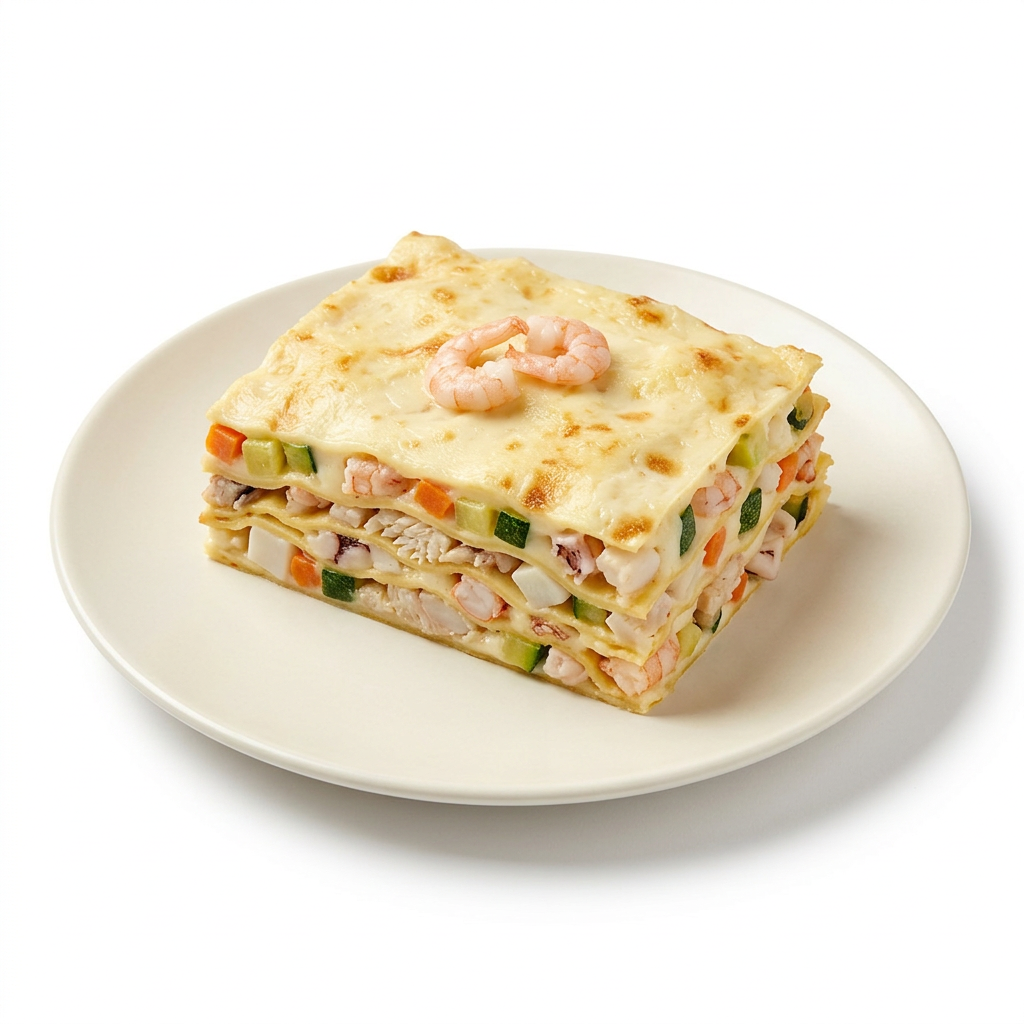 Sfornato del pescatore – Crêpe-Auflauf mit Fisch und Meeresfrüchten 1 kg