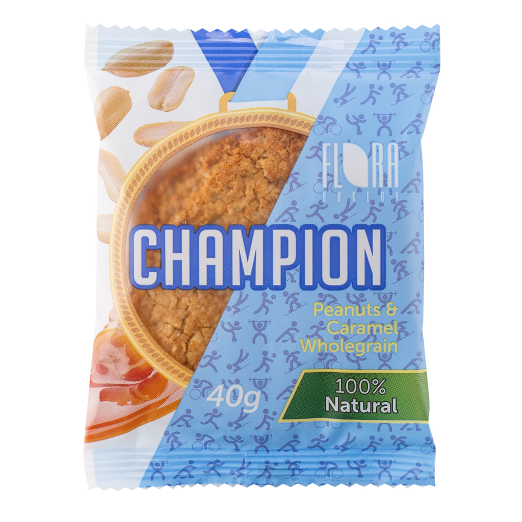 Vollkorn-Haferflockenkekse mit Erdnüssen und Karamell 40 g