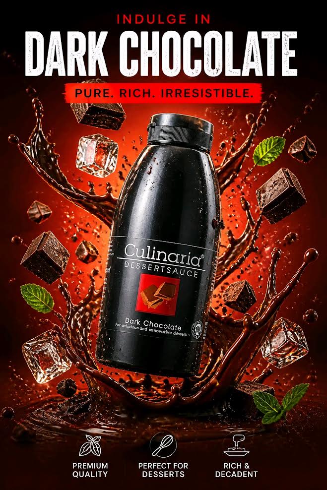 Culinaria Dark-Schoko Sauce 800ml - 1 Kg.