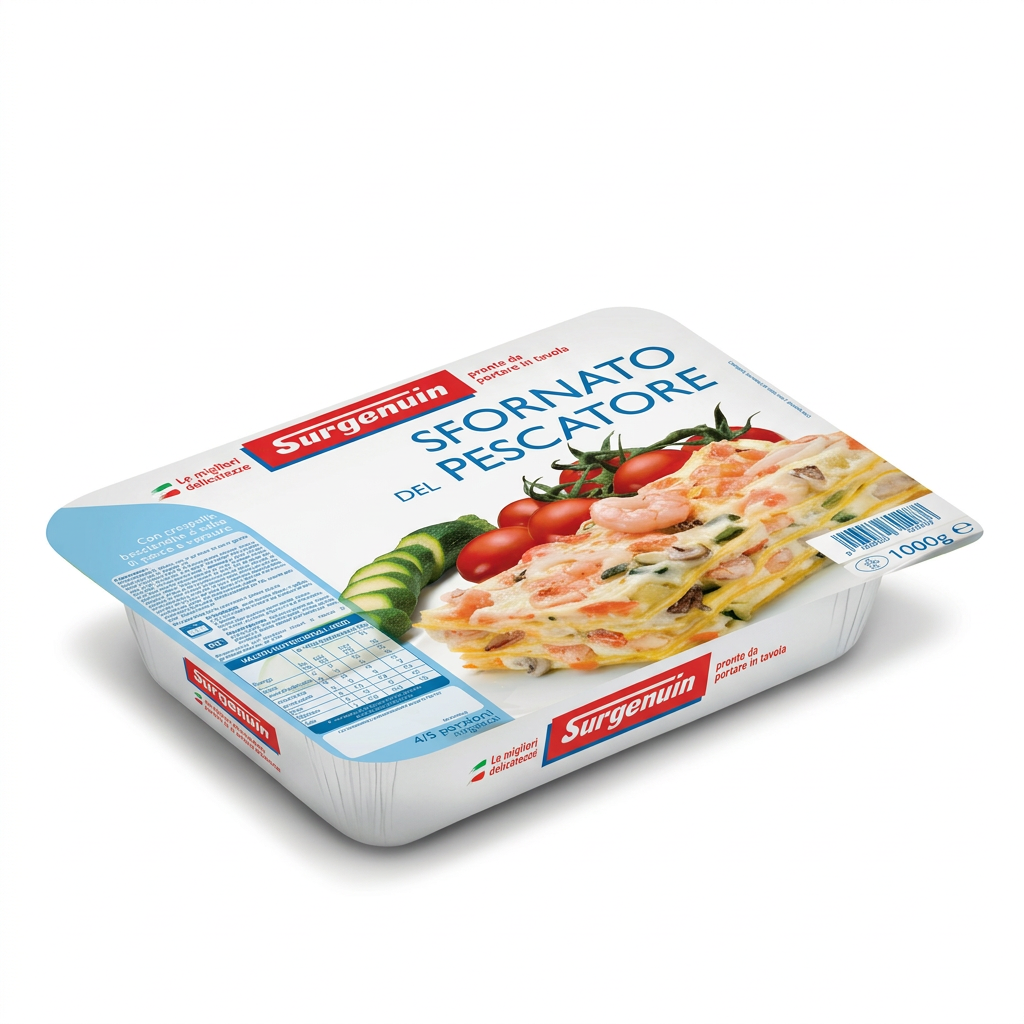 Sfornato del pescatore – Crêpe-Auflauf mit Fisch und Meeresfrüchten 1 kg
