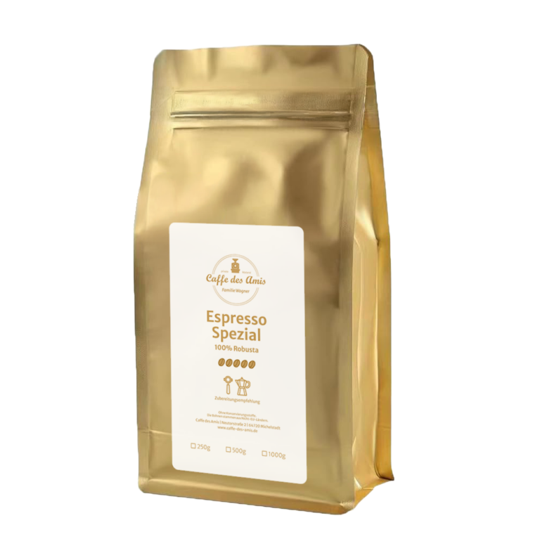 Kaffee Bohnen - Caffe des Amis: Espresso Spezial 100% Robusta- 500/1000 Gr.