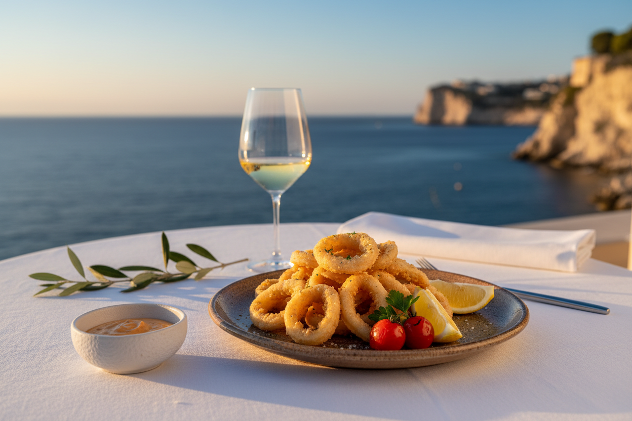 Calamari alla Romana fronte mare