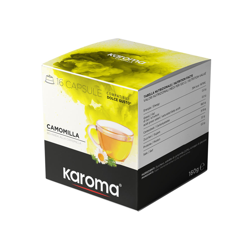 Karoma 16/96 Kapsel TEE CAMOMILLA ARANCIA E MIELE- kompatible DOLCE GUSTO