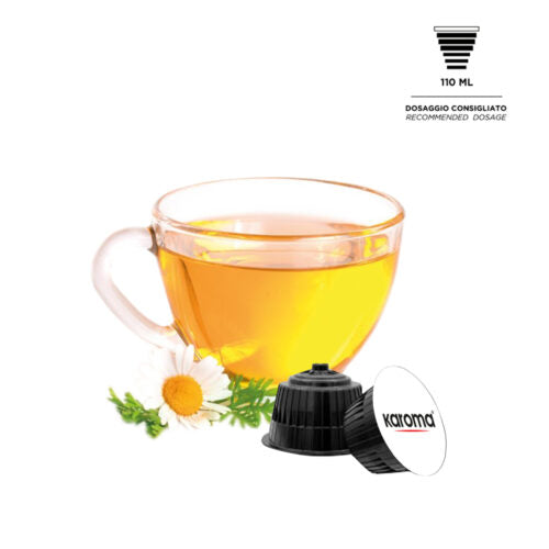 Karoma 16/96 Kapsel TEE CAMOMILLA ARANCIA E MIELE- kompatible DOLCE GUSTO