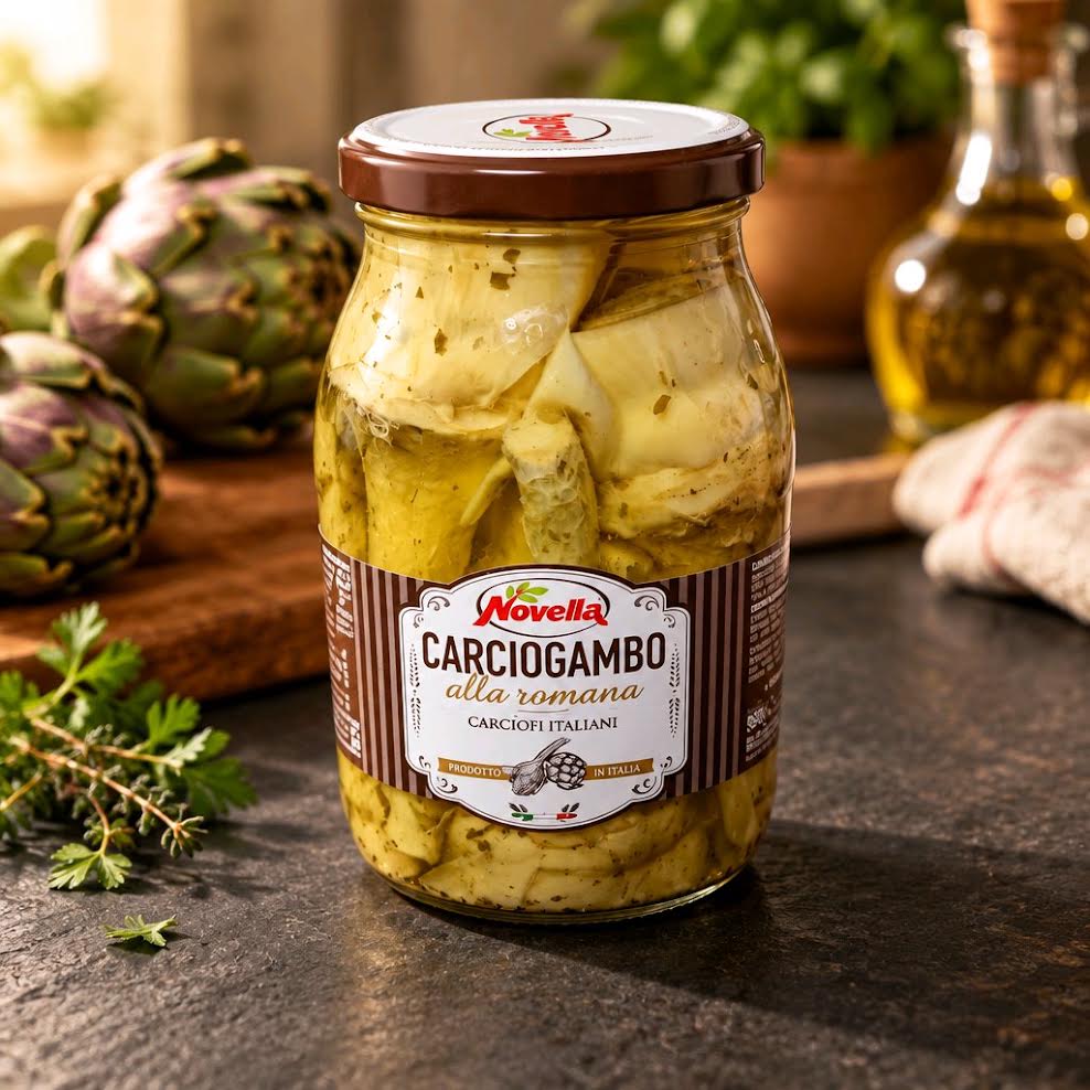 Novella Carciogambo alla Romana – Artischockenherzen mit Stiel 980 g - aus Italien
