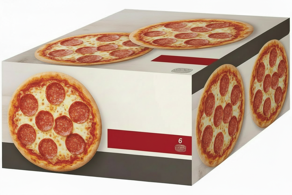 Cartone pizza salame identico all'originale