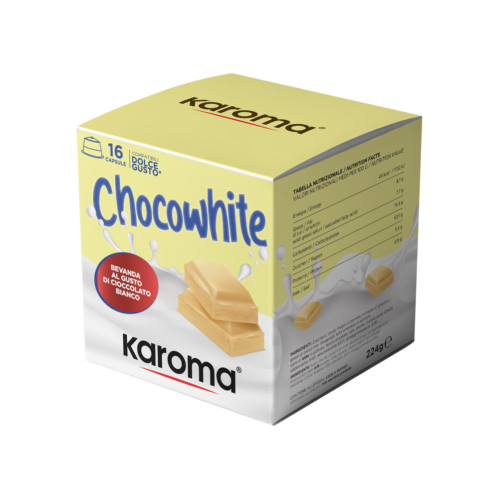 Karoma 16/96 Kapsel CHOCOWHITE - kompatible DOLCE GUSTO