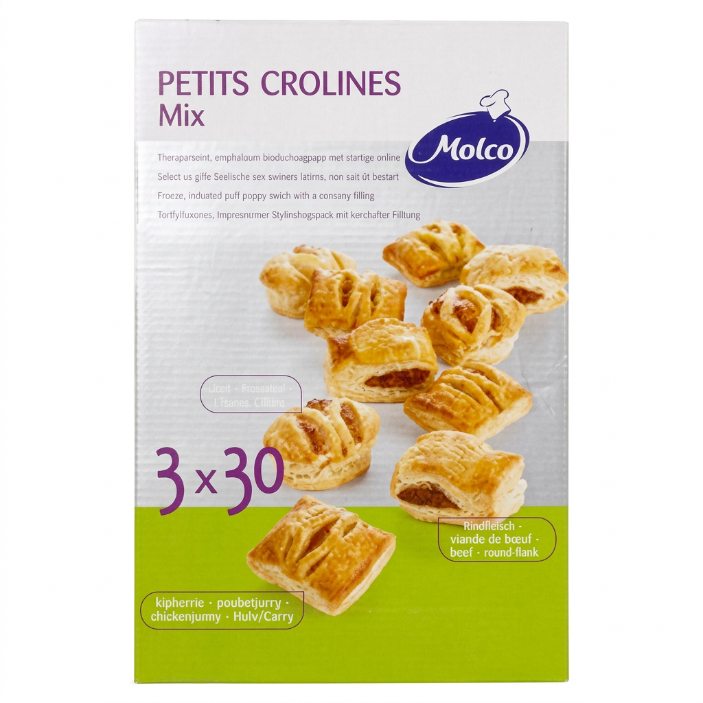 Molco Party Blätterteig-Snack Mix 3 x 30 Pz. x 22g