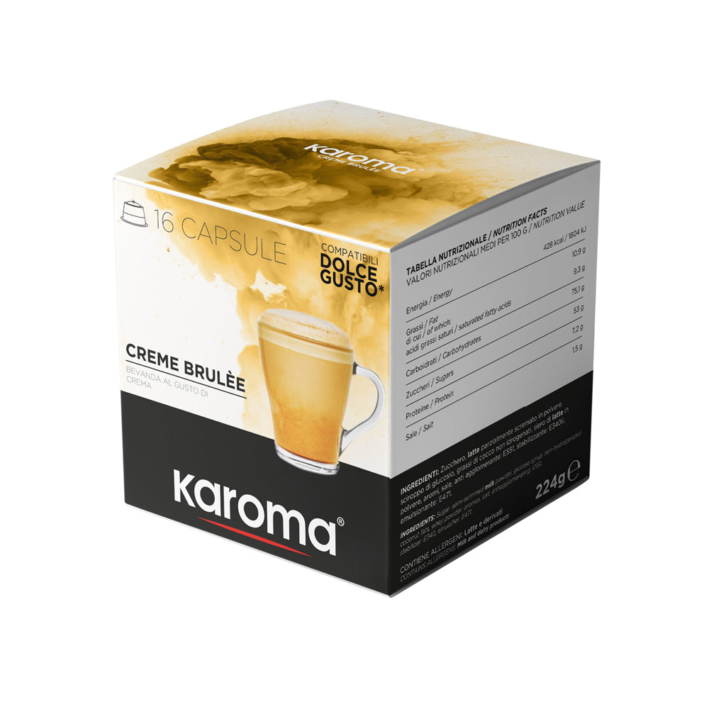 Karoma 16/96 Kapsel Heiße CREME BRULEE - kompatible DOLCE GUSTO