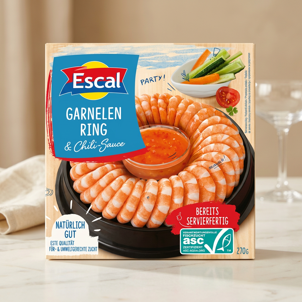 Escal Garnelen Ring & Chili -Sauce 270g
