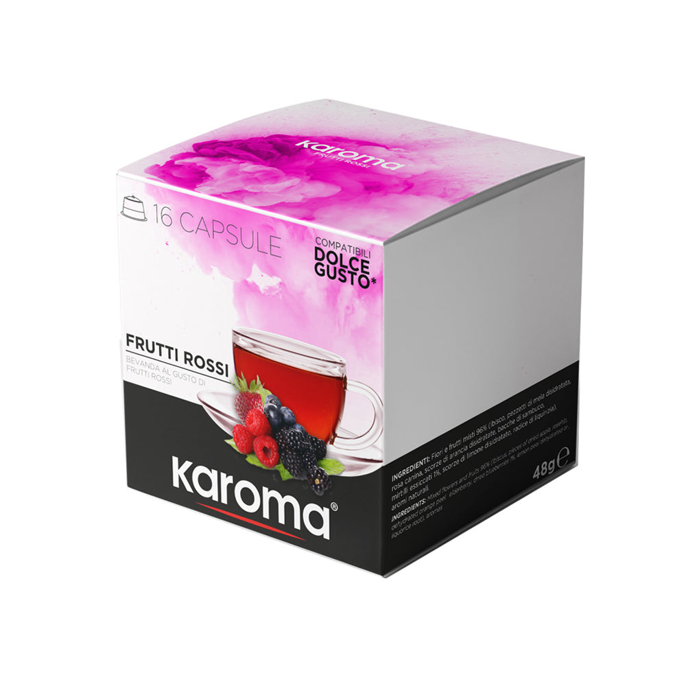 Karoma 16/96 Kapsel FRÜCHTETEE FRUTTI ROSSI - kompatible DOLCE GUSTO