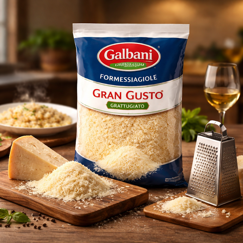 1 kg Geriebener Galbani Käse - Italienischer Hartkäse