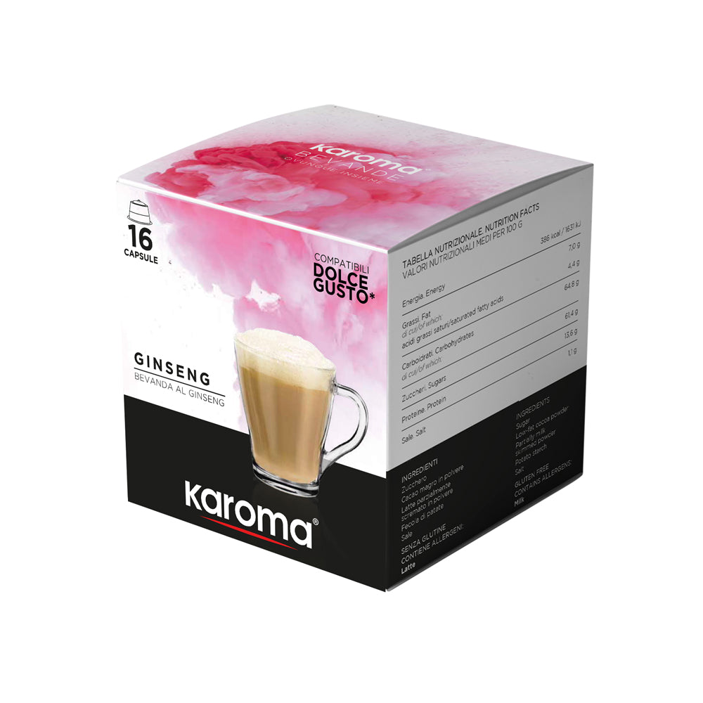 Karoma 16/96 Kapsel CAPPUCCINO GINSENG - kompatible DOLCE GUSTO