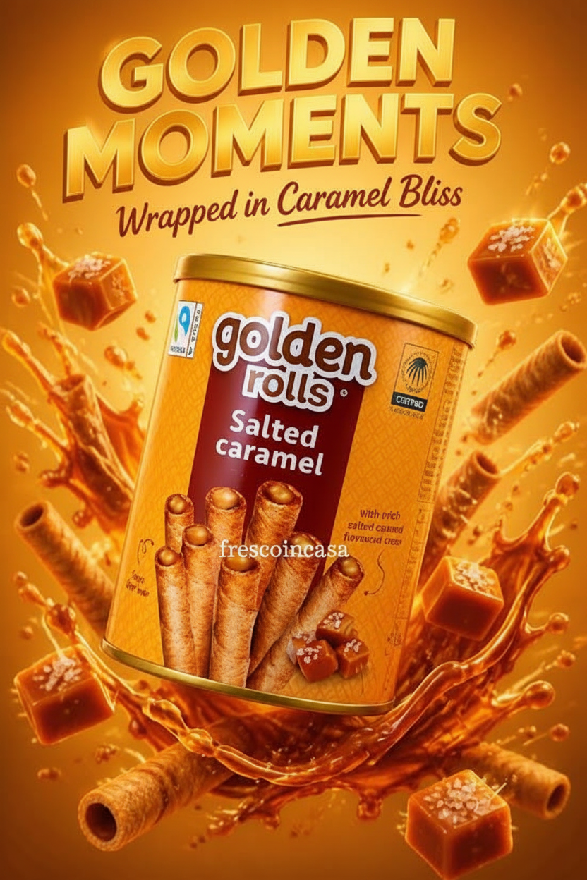 Golden Rolls – Poster con logo sulla lattina