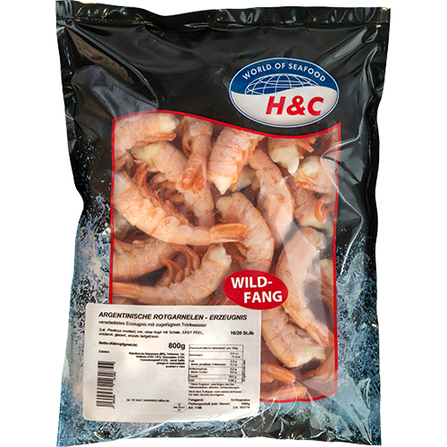 H&C Rotgarnelen Easy Peel 16/20 - 800g.
