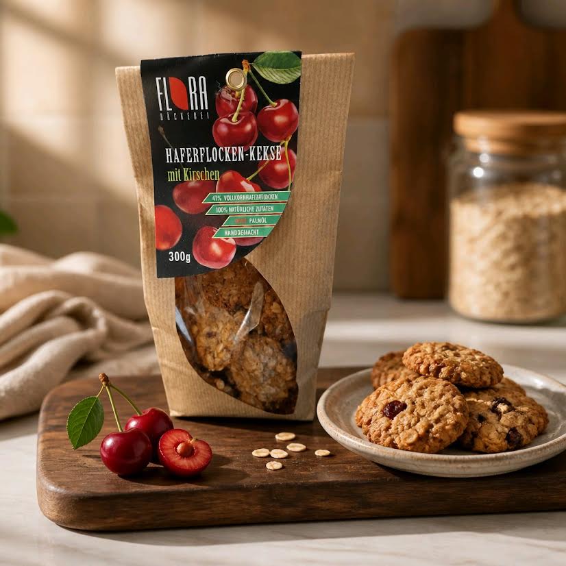 Haferflockenkekse mit Kirschen  300 g