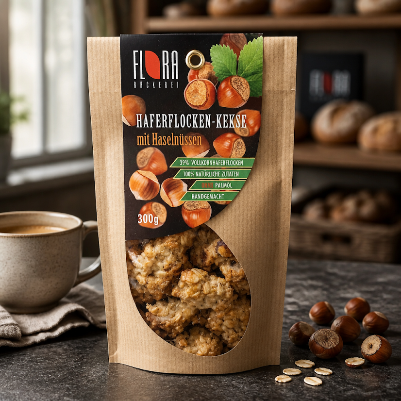 Haferflockenkekse mit Haselnüssen  300g