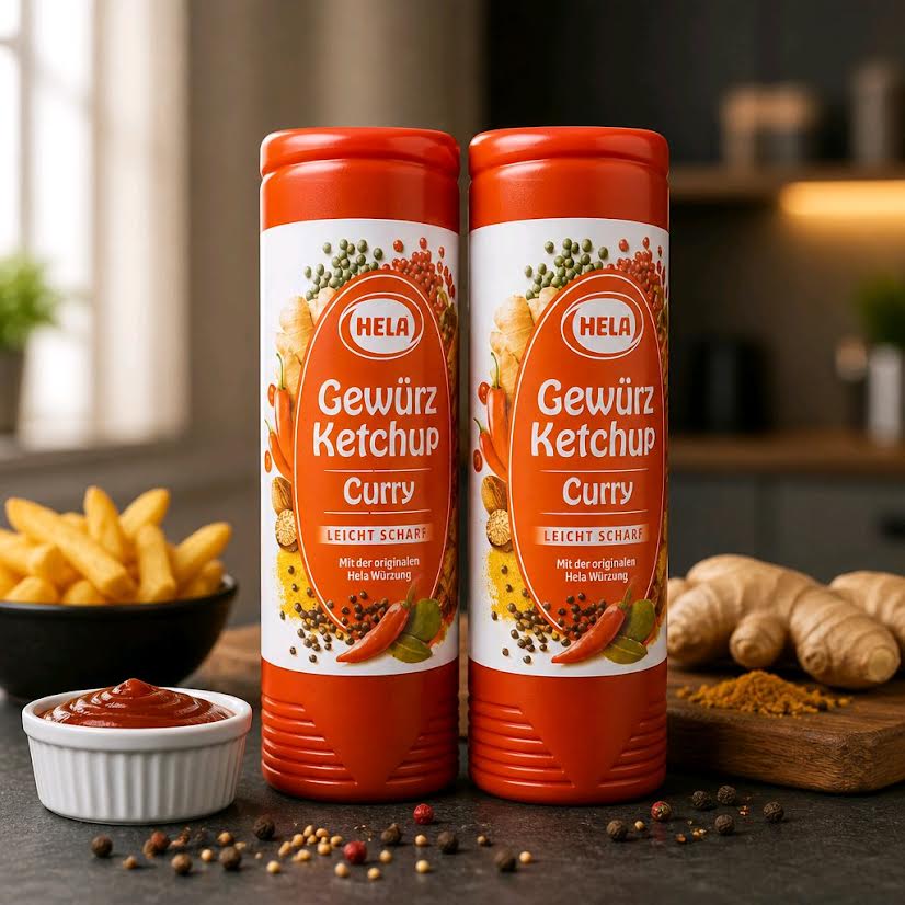 Hela Gewürz Ketchup Curry leicht scharf 800ml