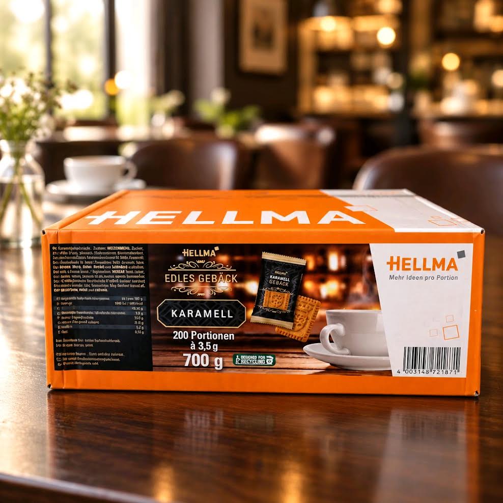 Hellma Edles Gebäck Karamell 200 Stück 700 g