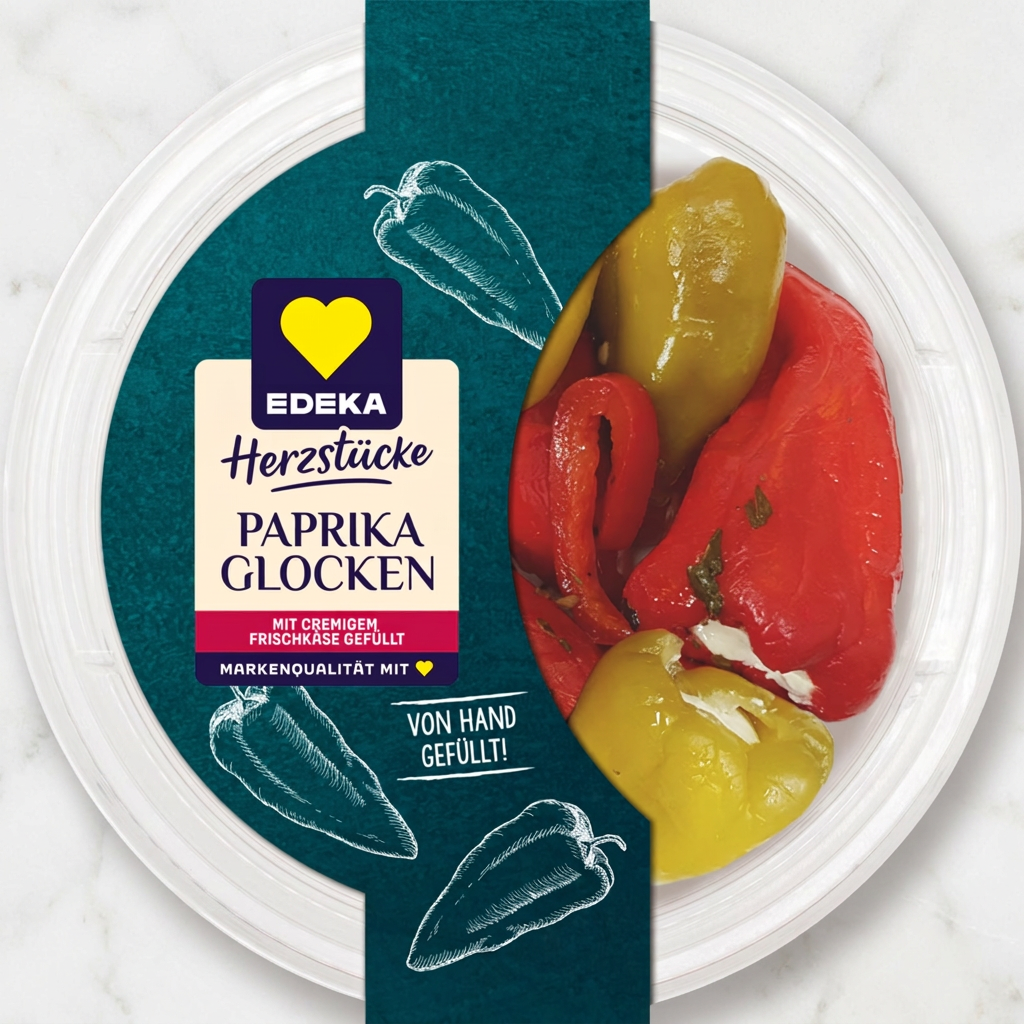 Herzstücke Paprikaglocken mit Frischkäse 150 g