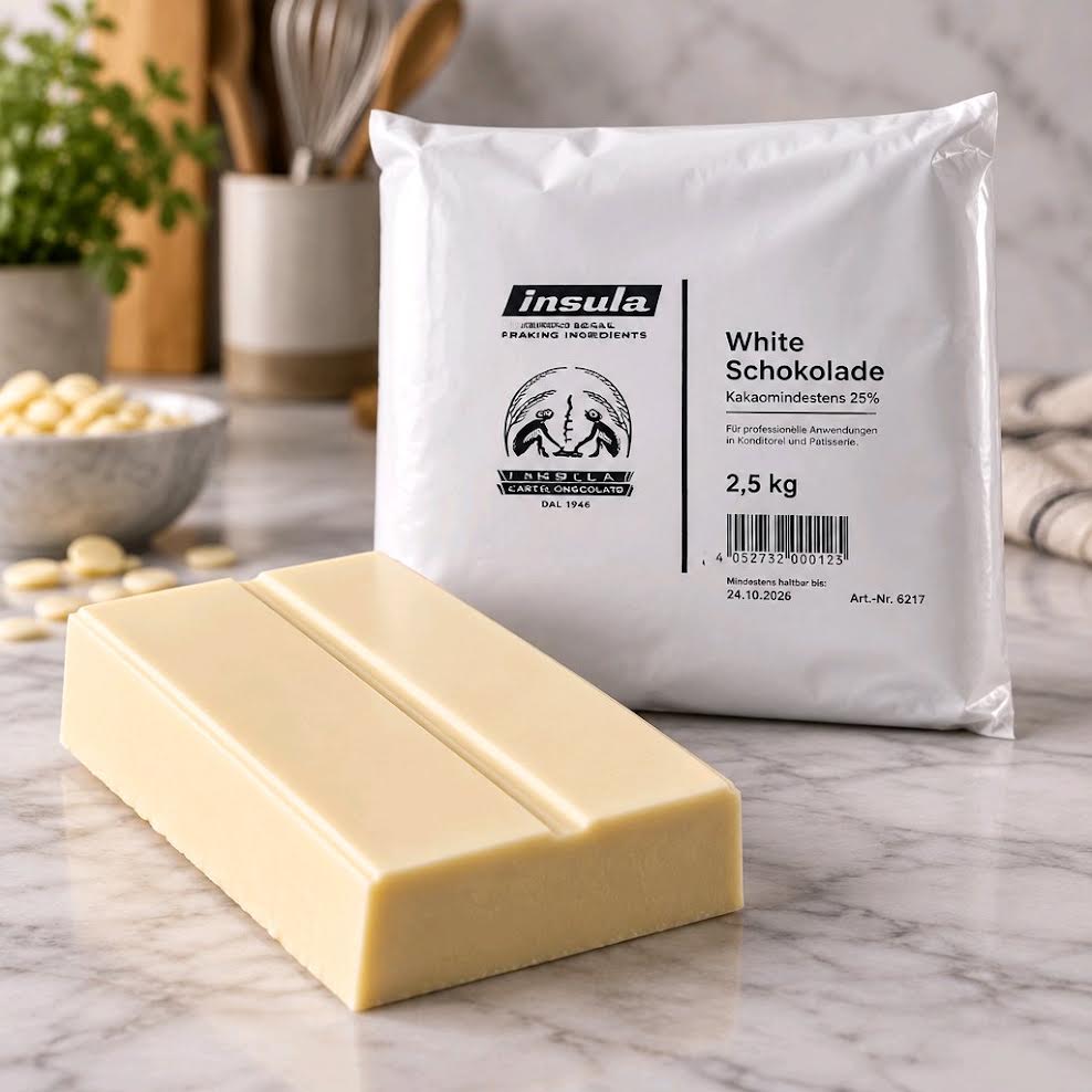 Insula Weiße Schokolade  Kuvertüre weiß 2,5 kg