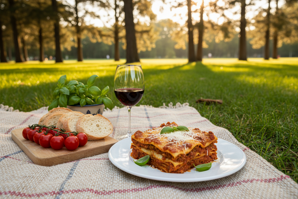Lasagne mit Fleisch- und Tomatensauce 1000g. - Ein echtes italienisches Produkt.