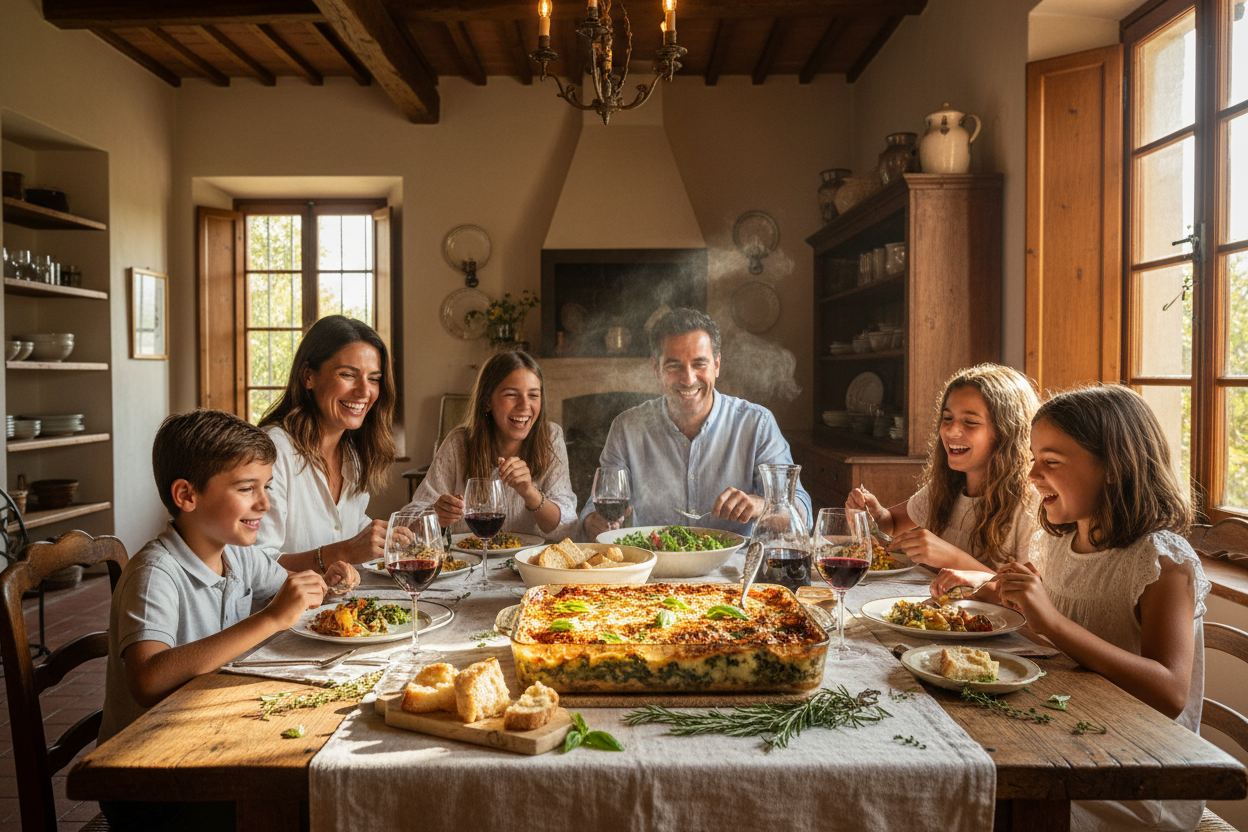 Lifestyle famiglia lasagna