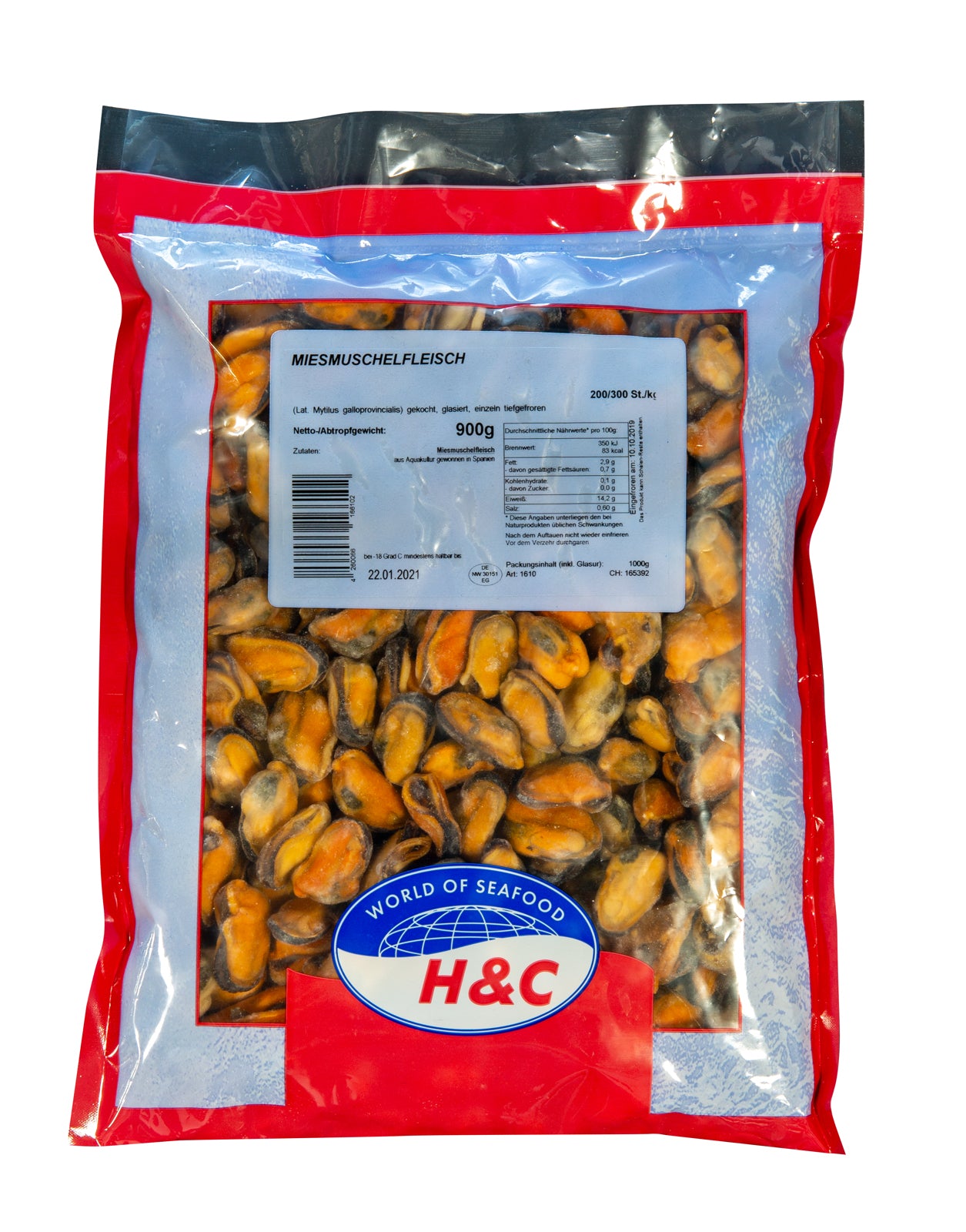 Miesmuschelfleisch 200/300 - 900g.