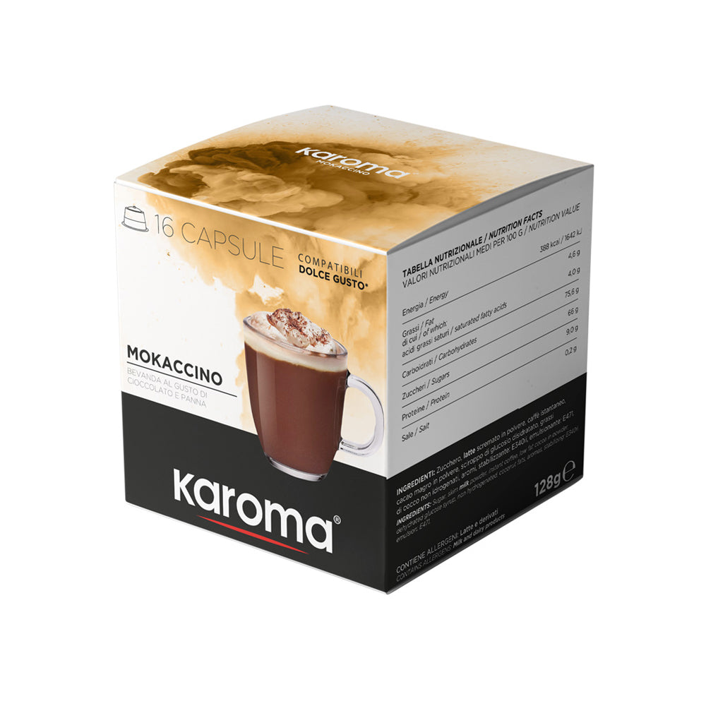 Karoma 16/96 Kapsel KAKAO - MOKACCINO - kompatible DOLCE GUSTO