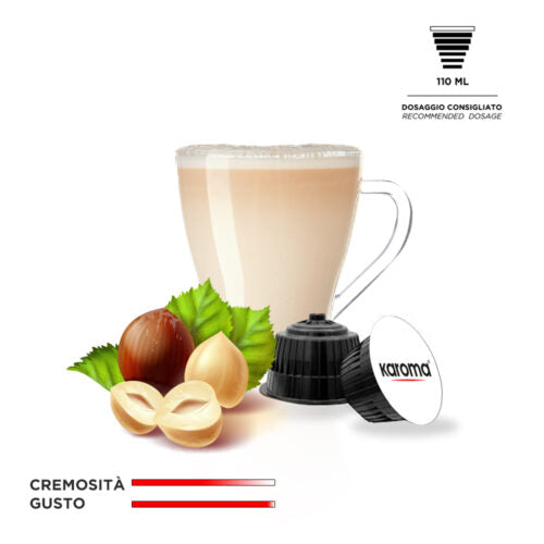 Karoma 16/96 Kapsel CAPPUCCINO - NOCCIOLINO - kompatible DOLCE GUSTO