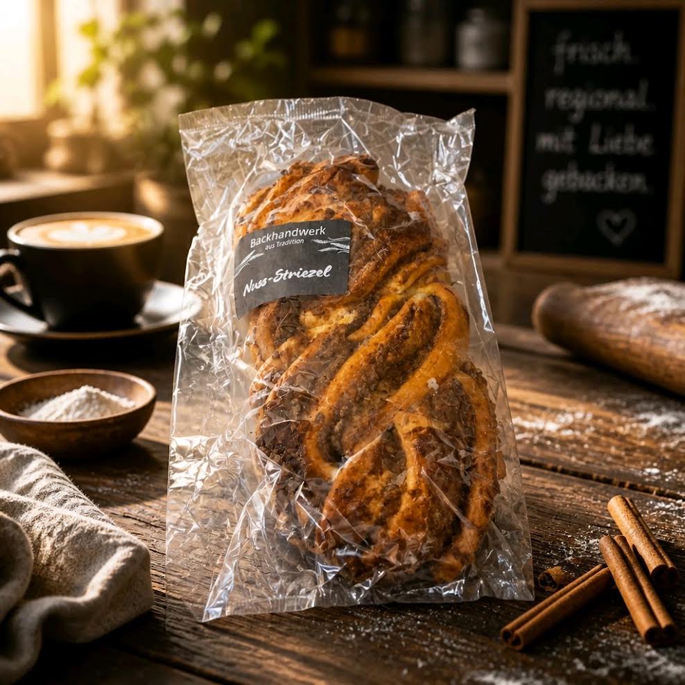 Hefegebäck mit Haselnussfüllung 56% - 500 gr.