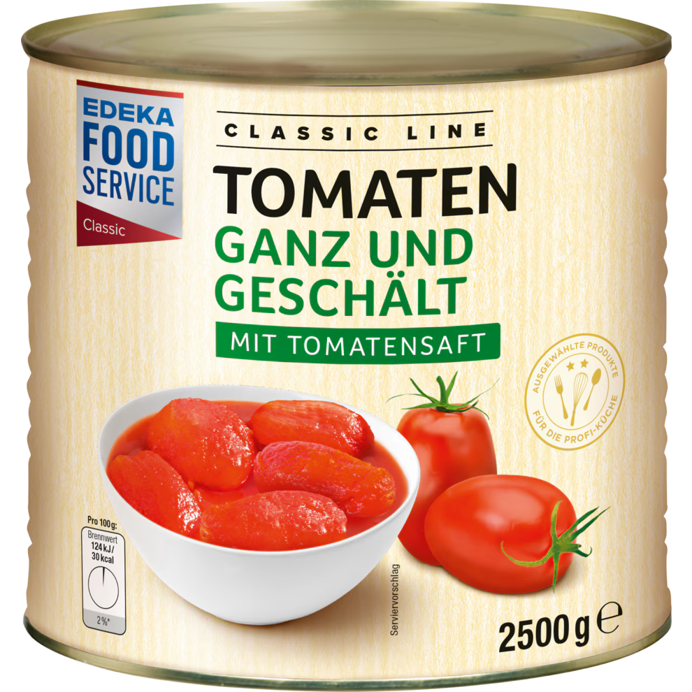 Ganze geschälte Tomaten in Tomatensaft 2500g