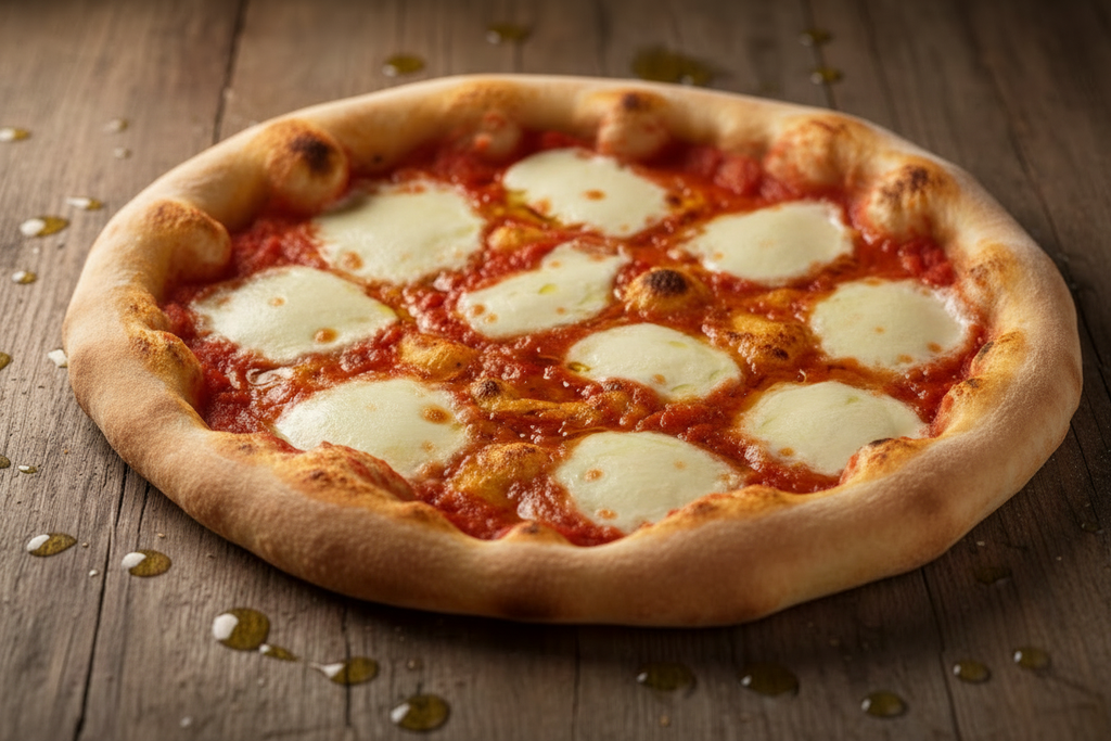 Pizza mozzarella e pomodoro