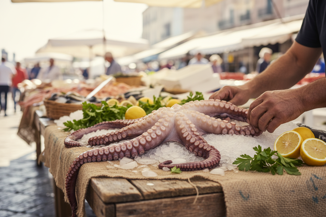 Polpo crudo lifestyle mediterraneo