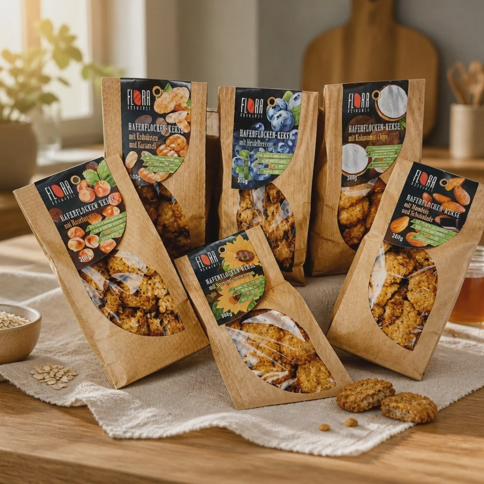 Haferflockenkekse mit Kokosnuss – Chips  300g