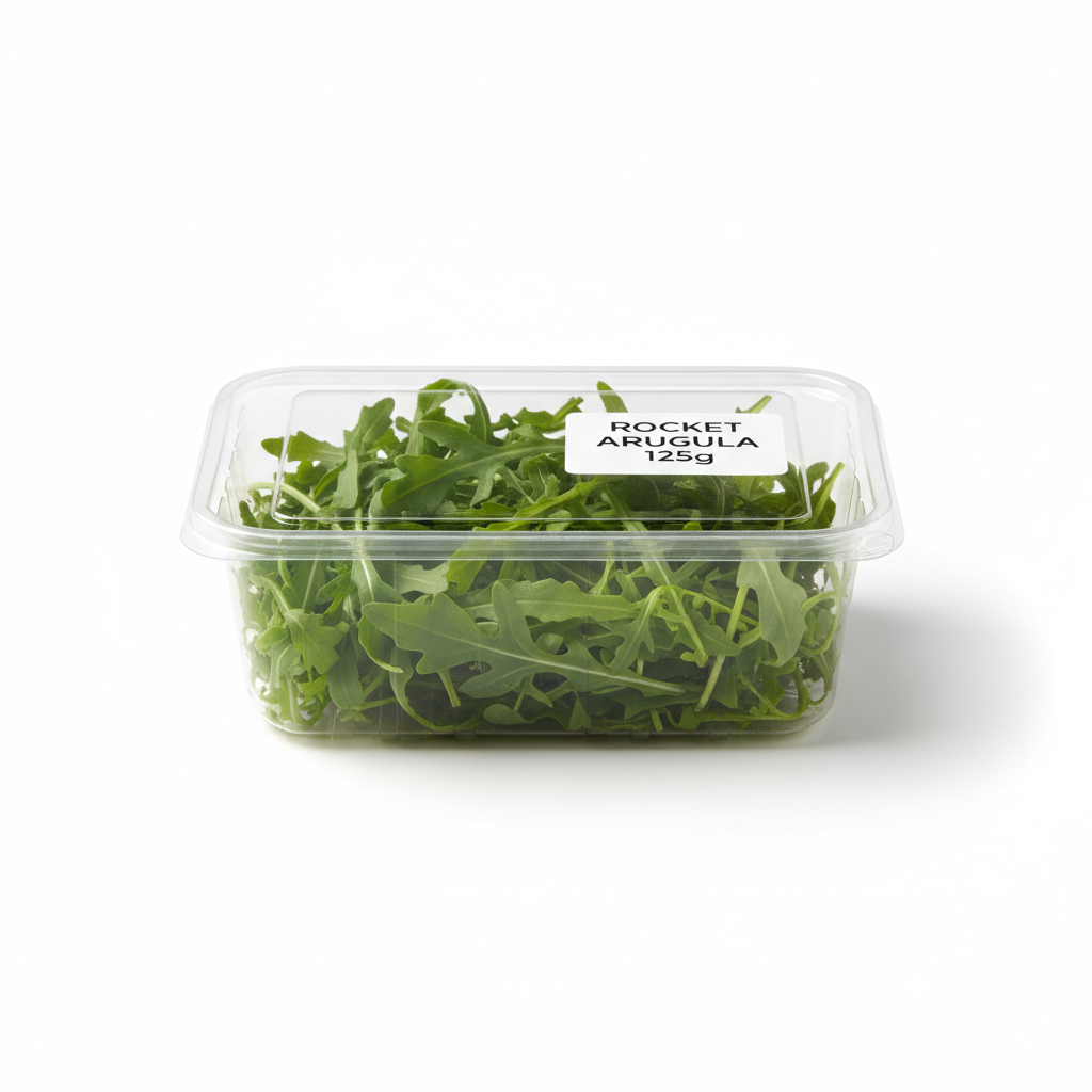 Rucola in vaschetta trasparente 125g