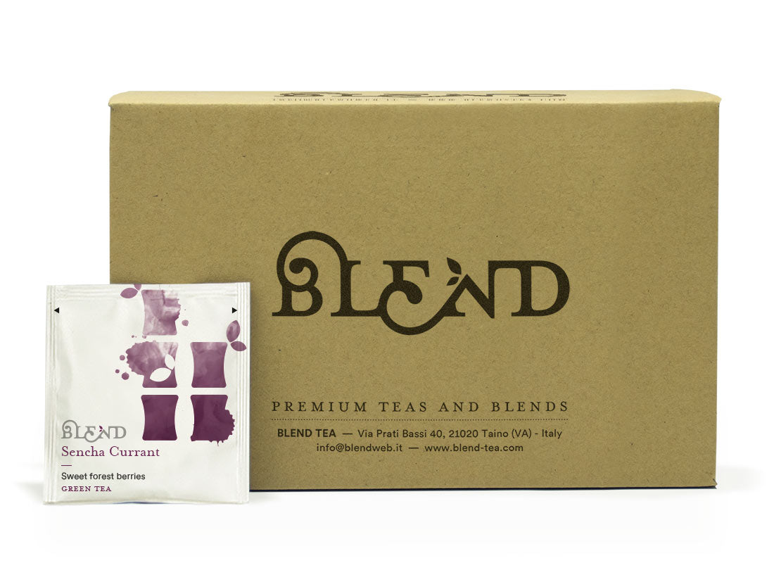 Sencha Currant   (grüner  Tee) — 15 Pyramidenbox