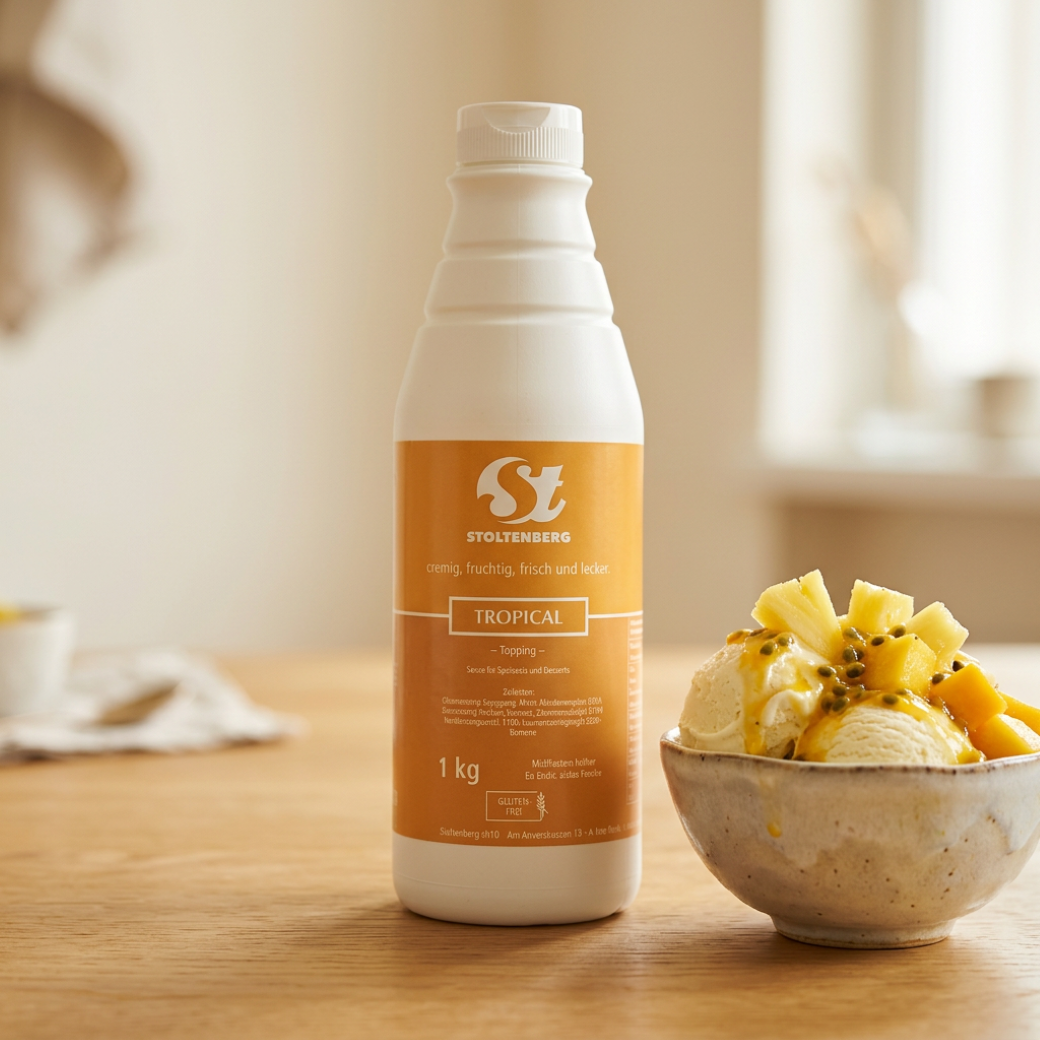 STOLTENBERG Tropical-Topping – Sauce für Eis & Desserts, 1 kg
