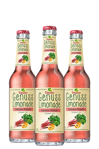 Teinacher Genuss-Limonaden - Rhabarber-Mirabell - 12 Flasche x 0,33 lt.