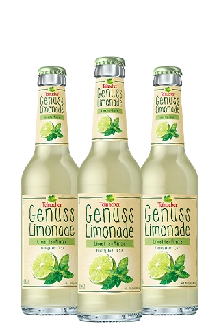 Teinacher Genuss-Limonaden - Limette- Minze - 12 Flasche x 0,33 lt.