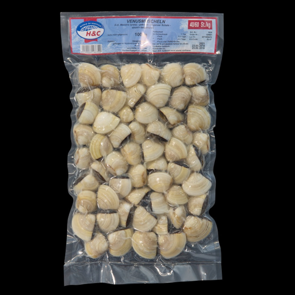 Venusmuscheln 40/60 gekocht 1 kg.